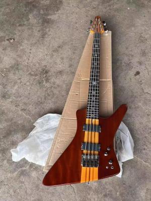 Custom 24 Frets Neck Thru Body Abalone Neck Inlay 8 Strings Electric Bass Guitar