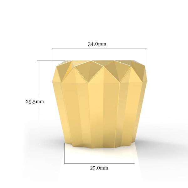 Cubra con cinc el metal de lujo del chapado en oro de la cápsula de perfume de la aleación que pone letras al logotipo modificado para requisitos particulares