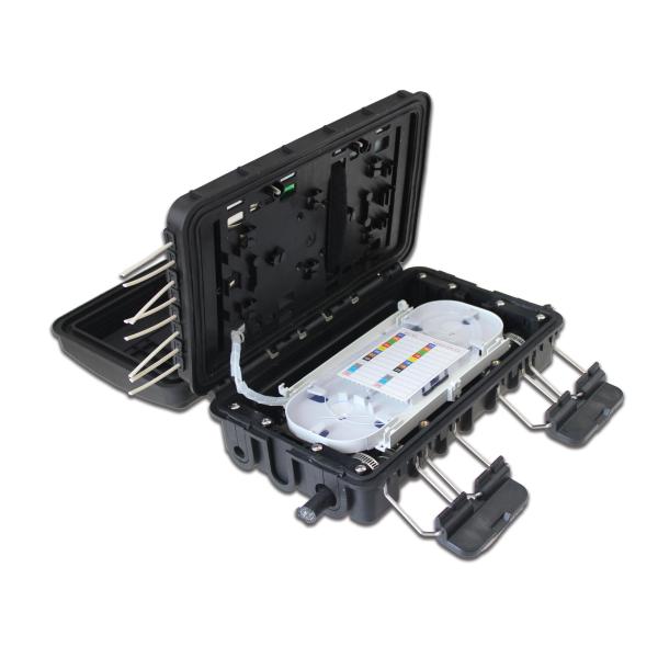 1x8 LGX Splitter Aerial Junction Box IP65 Fiber Splice Enclosure Three-Tier 24 Cores
