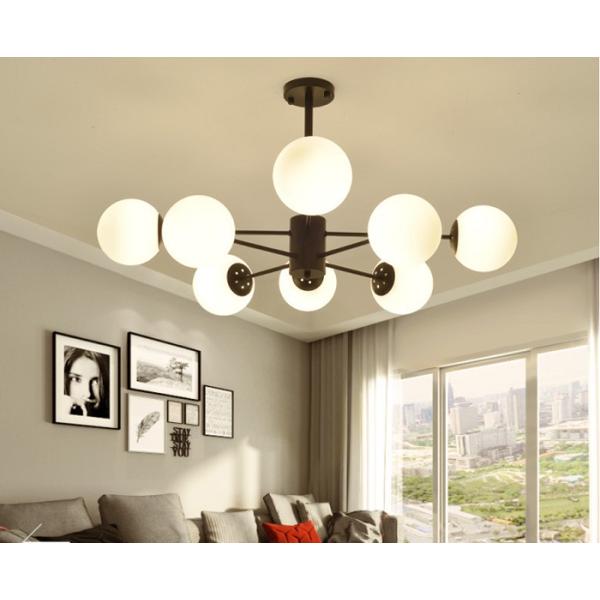 White Glass Ball Chandelier 6-head  8-head  12-head 14-head