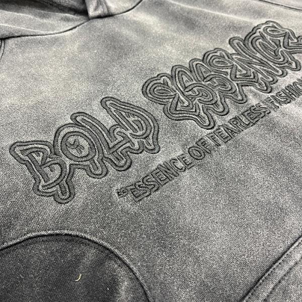 Fashion Washed Hoodies Oversized Pullover Embroidered Print Custom logo Acid Wash Vintage French Terry Hoodies Manufacturers