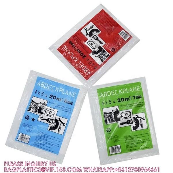 Drop Cloth Painting, Plastic Tarps Furniture Cover, Protective Cover, Dust Cover, Machine Cover, plastic sheet