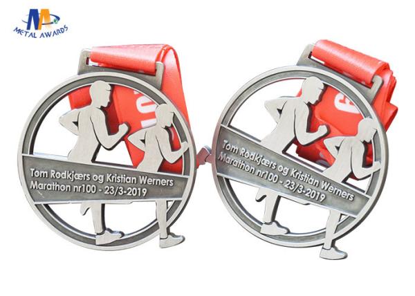 Runner Relief Marathon Medals Cut Out To The Real People That Running With Heat Transfer Ribbon