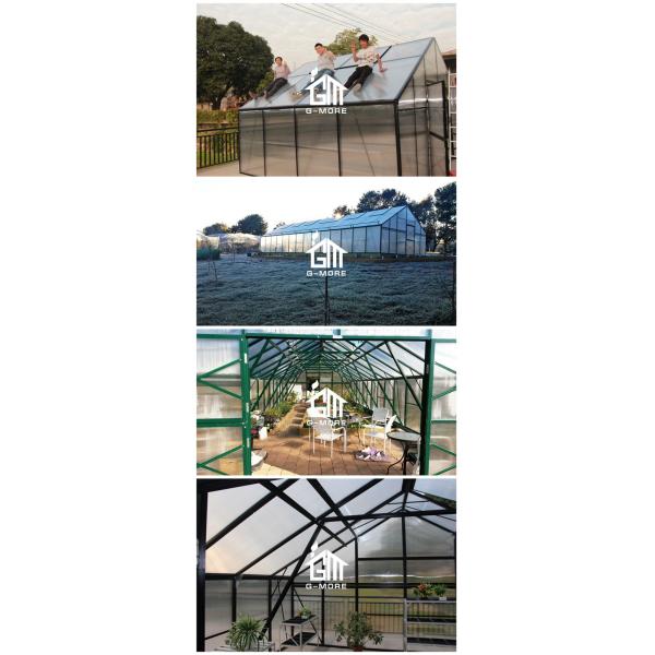 Aluminum Greenhouse-Titan series-406X506X302CM-Green/Black Color-10mm thick PC