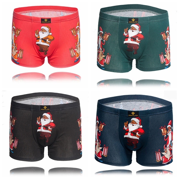 New Style Underwear Men underwear funny Print Cotton Men Boxer Sexy Brand Cuecas Cool Men