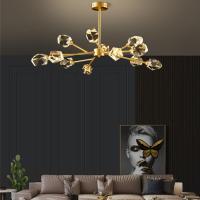 Todo el Crystal Chandelier Modern Minimalist Ice de cobre Ling Dining Room Bedroom Lamp