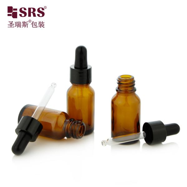 15 ml 0,5 oz de Ambre Vazio Cor Redondo Espesso Mofo de Parede de Garrafa de Vidro de Óleo Essencial