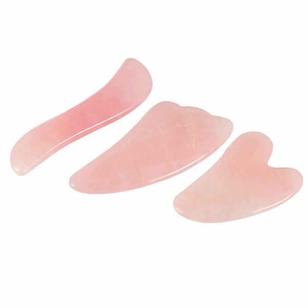 Crystal Rose Quartz Guasha Beauty Massage enfrenta o emagrecimento Jade Gua Sha Stone