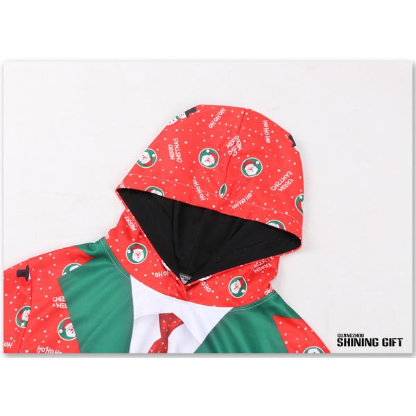 Cute Christmas Snowman Digital Print Pullover Hooded Sweatshirt Pocket Hoodies