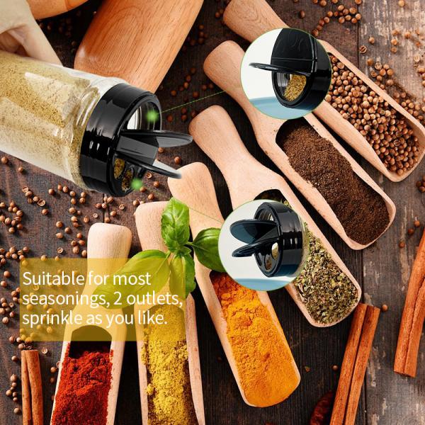 Clear PET Bottle BBQ Condiment Seasoning Plastic Salt Shakers Jar PET Spice Bottles Dry Food