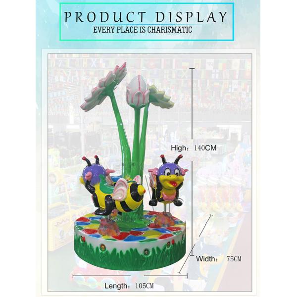Bee Park Kids Carousel Horses Amusement Children Playground Merry Go Round Riding