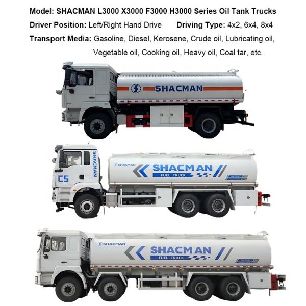 Large Capacity Transport Tank Truck 6X4 Manual Transmission For Oil Storage