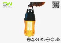 Recarregável pequena tenda de acampamento LED lanterna quente feixe branco carabiner gancho