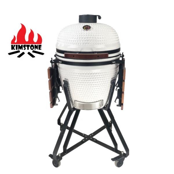 KIMSTONE 21 Inch Homeused Barbeque Grill Outdoor Kitchen Charcoal Ceramic Kamado Griller