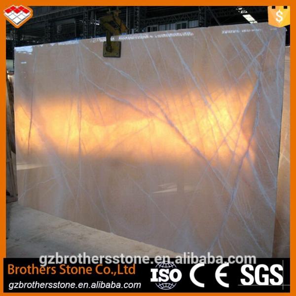 Beautiful Transparent Orange Onyx Stone Slab For Residential Construction