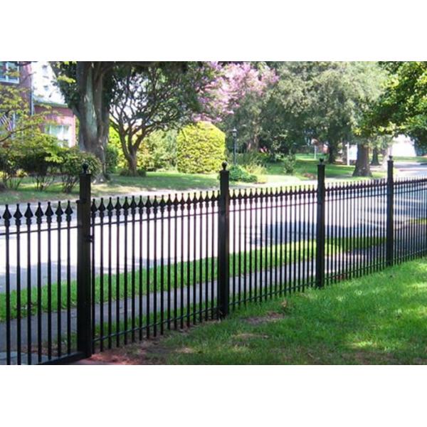 Decorated Top Steel Sliding Automatic Driveway Gates Security For Community