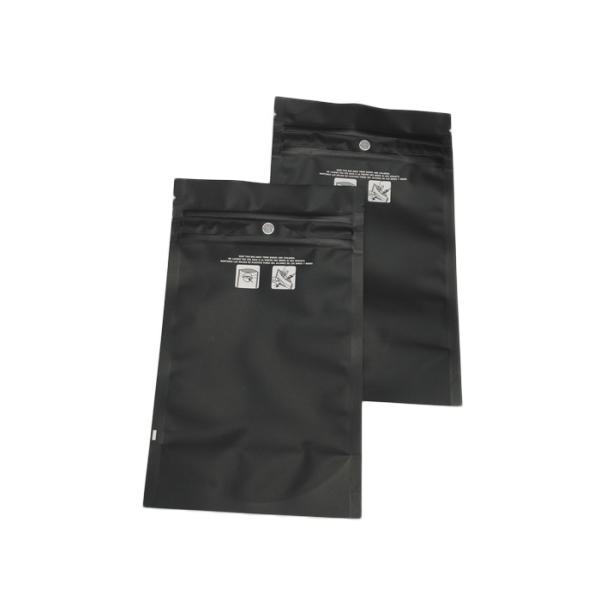 A prova Ziplock resistente do cheiro dos malotes da criança preta matte Carts o saco Indica Sativa da erva daninha THC Mylar