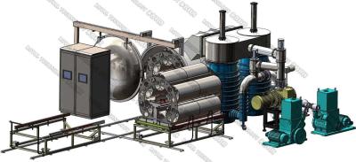 Vácuo horizontal que metaliza a máquina, magnétron planar da C.C. da cutelaria plástica PVD que engasga o sistema