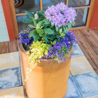Grands pots de fleur en métal de conception de luxe pour naturel à la maison de décor oxydés