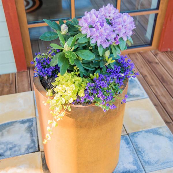 Luxury Design Large Metal Flower Pots For Home Decor Natural Oxidized