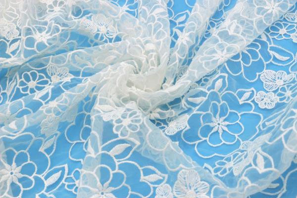 Diamond 100% Polyester Lace Fabric Nylon Mesh Stretch Yarn Allover Textiles