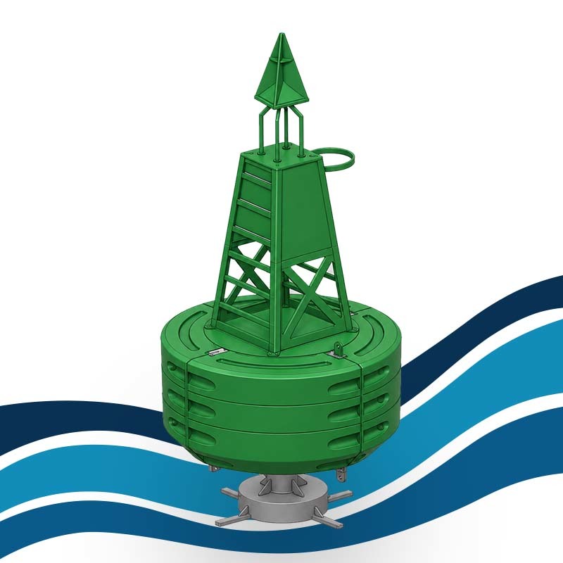 2400 mm Low-Maintenance LLDPE Polyethylene Navigation Buoy for IALA Channel Marking and AIS AtoN Integration