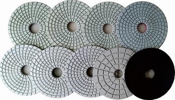 Quartz Countertop  Ceramic Wet Concrete Hand Polishing Pads Grey Black Flexible