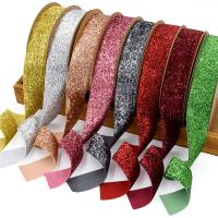 25mm Shinny Glitter Velvet Ribbon Tintado Oliveira Verde Velvet Ribbon