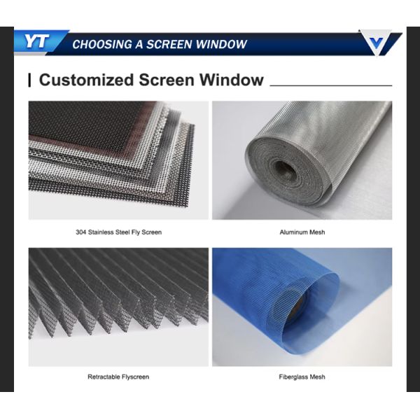 Modern Stainless Steel Screen Mesh Aluminum Frame Sliding Windows Aluminum bar for Window and Door for Kitchen School