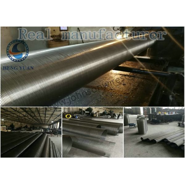Heavy Type Slotted Screen Pipe , Stainless Steel Water Well Screen Tube