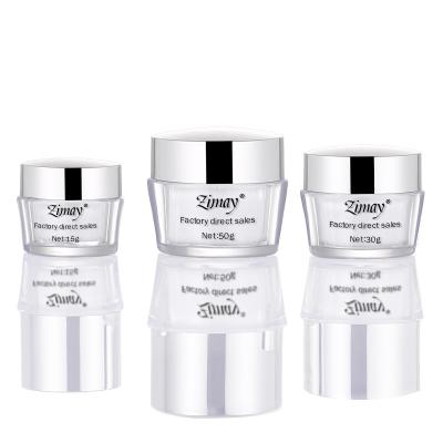 Pot cosmétique vide en plastique de pot de crème de visage de beurre de corps mur acrylique en gros de 15g 30g 50g de double avec la lèvre