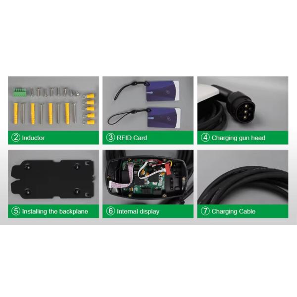 11KW Residential Ev Charging Stations Wall Mounted  EV Charger OCPP