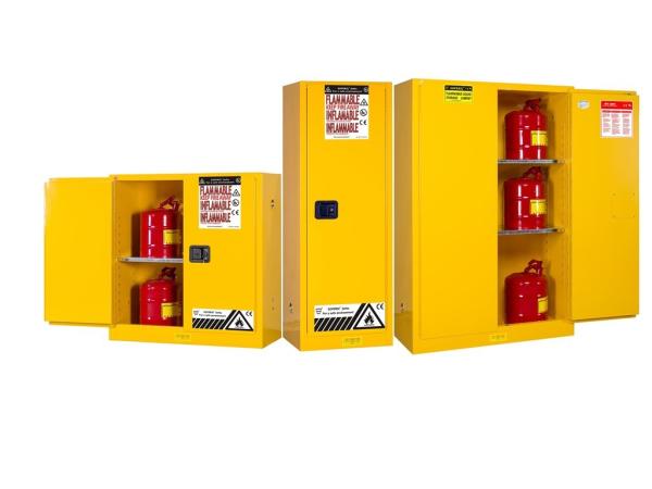 Armários no amarelo do LABORATÓRIO, armário da prova de fogo de armazenamento 45gallon, armário de armazenamento químico para o líquido inflamável