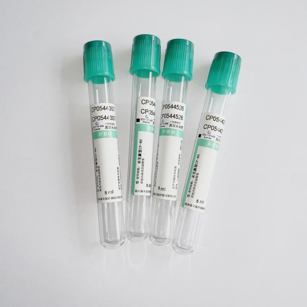 Трубки верхней части зеленого цвета гепарина натрия На Ли ЛЮБИМЦА стабильность стеклянной высокая легкая для использования