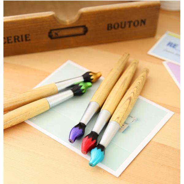 Офисная школа Китайская каллиграфия Форма кисти Ментальная древесина Голубая чернила шариковая ручка