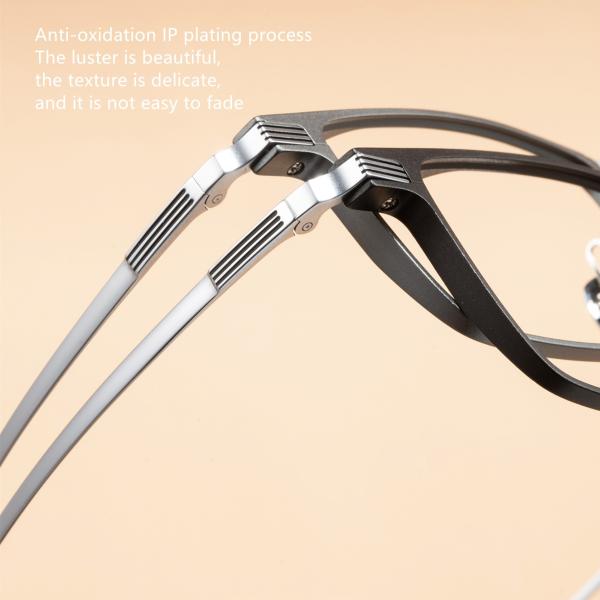 Бизнес-очки Титановый клип на квадрат Алюминиевые очки Рама