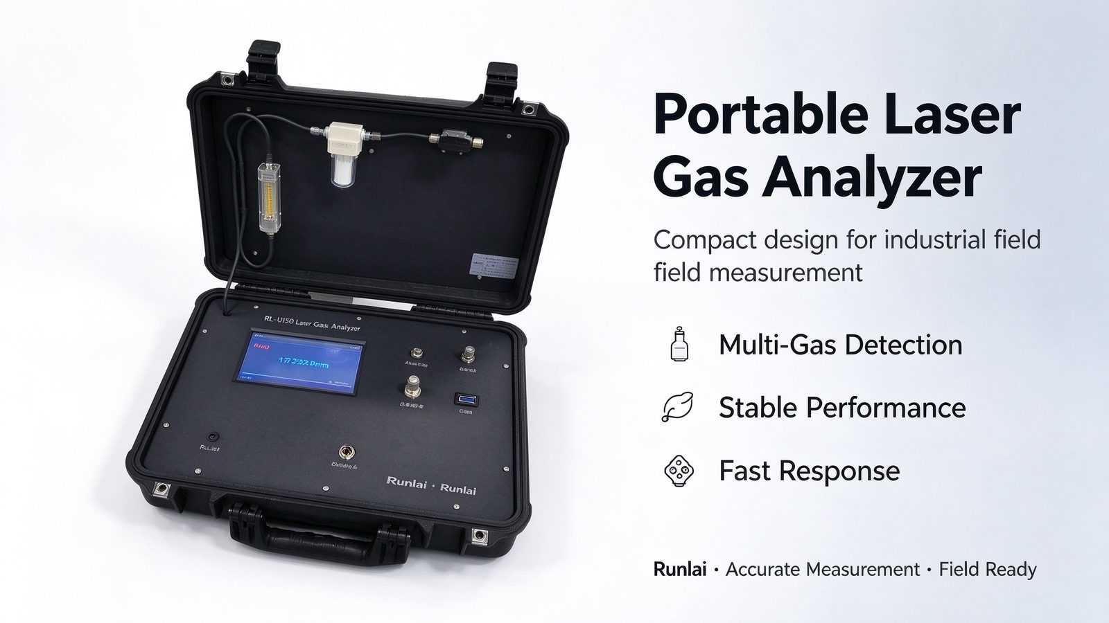 Portable Handheld TDLAS NH3 Gas Analyzer Real Time Detection Customizable Digital Solution