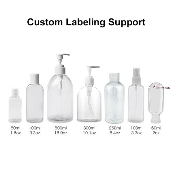 Clear cylinder shape PET plastic mist spray bottle lotion bottle