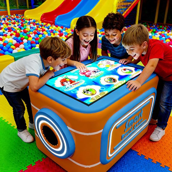 Multi-Player Interactive Touchscreen Table for Kids with PVC Material and 970mm*608mm*500mm Size