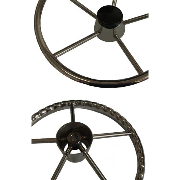 Stainless Steel Sailboat Steering Wheel Five Spokes And Central Cap Included