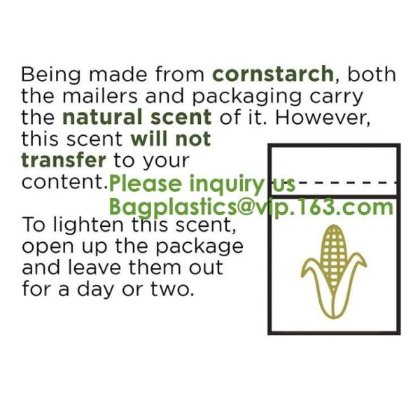 Corn starch Eco Bio Plant based PLA+PBAT Mailing Bag Waterproof Clothing Pouch Compostable Self-Seal Eco Express Bag