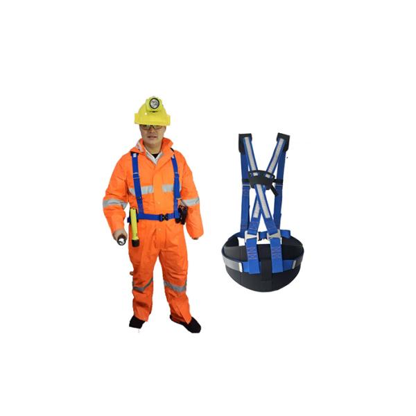 Polyester Material Adjustable Miners Safety Waist Belt With Shoulder Straps Waist Support Mining Belt