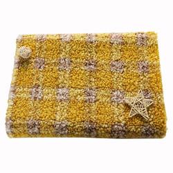 58'' 60'' 150D 300gsm Plaid Sherpa Fabric For Sofa Toys Pillowslip
