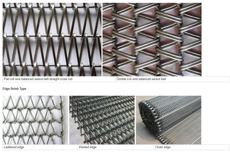 SS304 Spiral Grid Belt Mesh for Dryer Cooler Belt