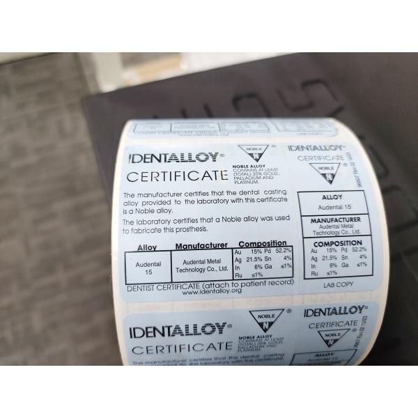 Audental 15 NOBLE ALLOY aleación de porcelana de plata y paladio