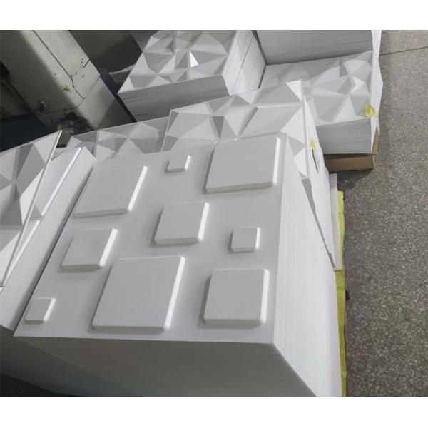 White Water Resistance 3D PVC Decoration Wall Panel For House Decoration