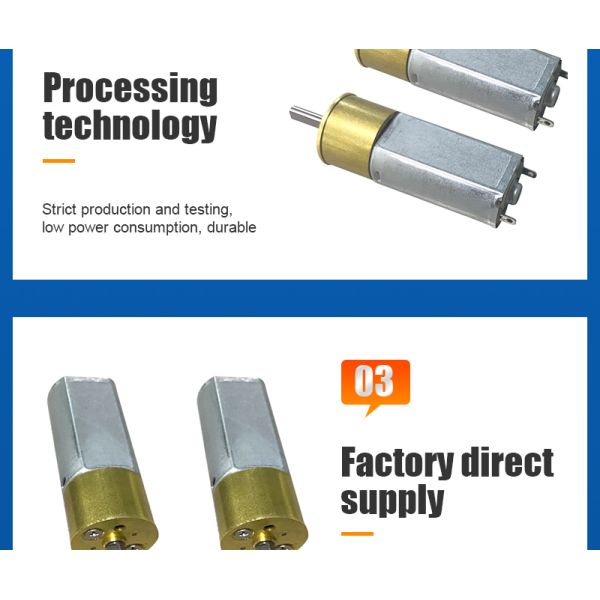 FT-16RGM050  DC 6V 12V24V  Spur Gear Motor  for Pad Lock
