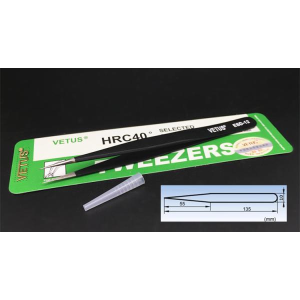 Safe Precision ESD Esd Plastic Tweezers AISI 302 Material Length 110 - 140mm