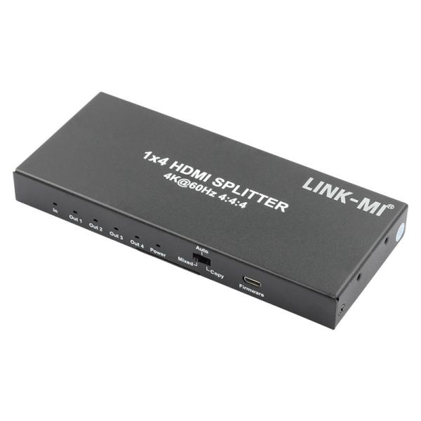 HDMI 2.0 HDMI Extender Splitter 60Hz 1x4 Support 3D 18G HDR 1 In 4 Out AV Splitter
