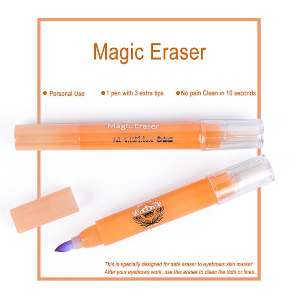 Pink Magic Eraser for Eyebrows Skin Marker Pen Color Remover 10 Seconds